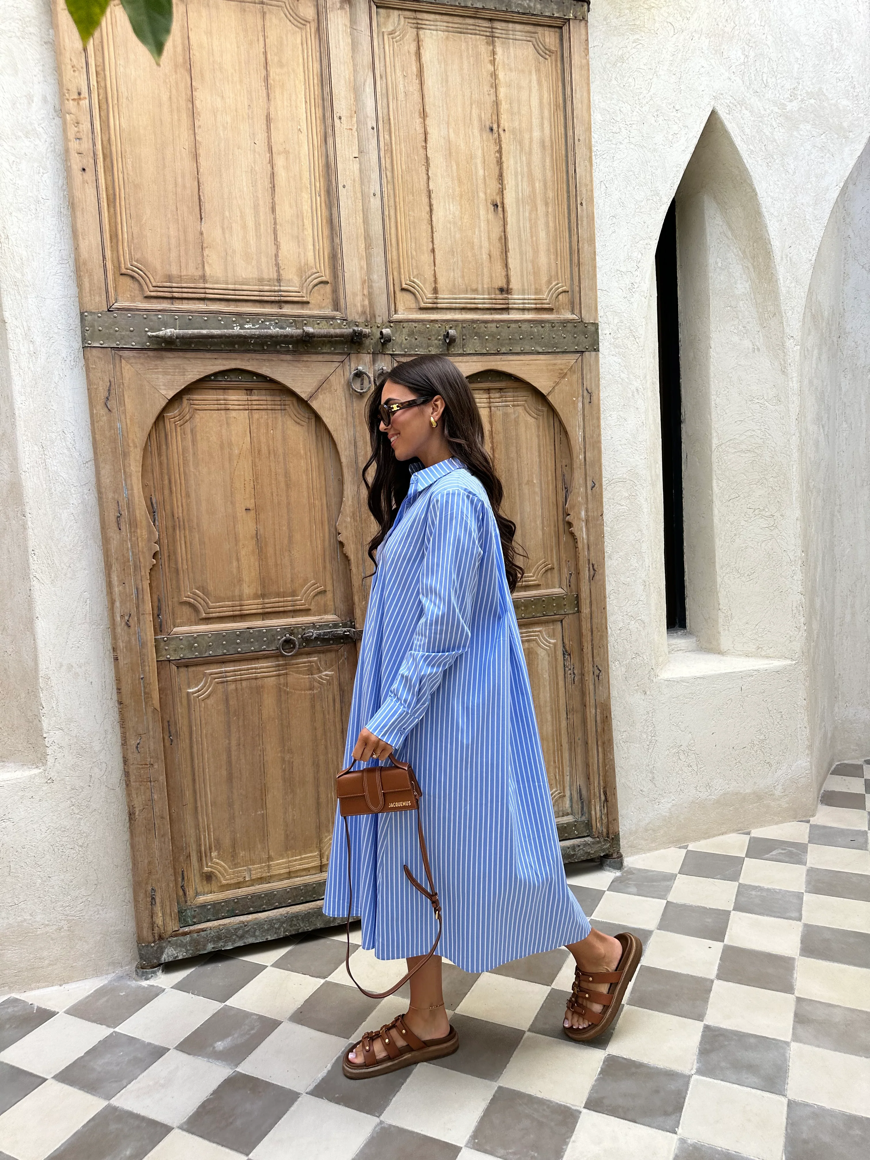 Robe LEA rayures bleue (zc1903)